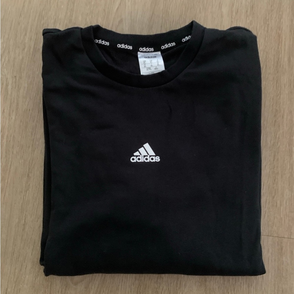 Adidas Black sweatshirt with White Logo